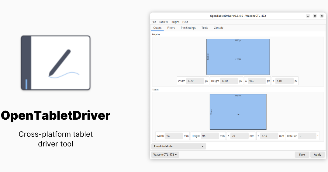 Configurando o OpenTabletDriver para OSU